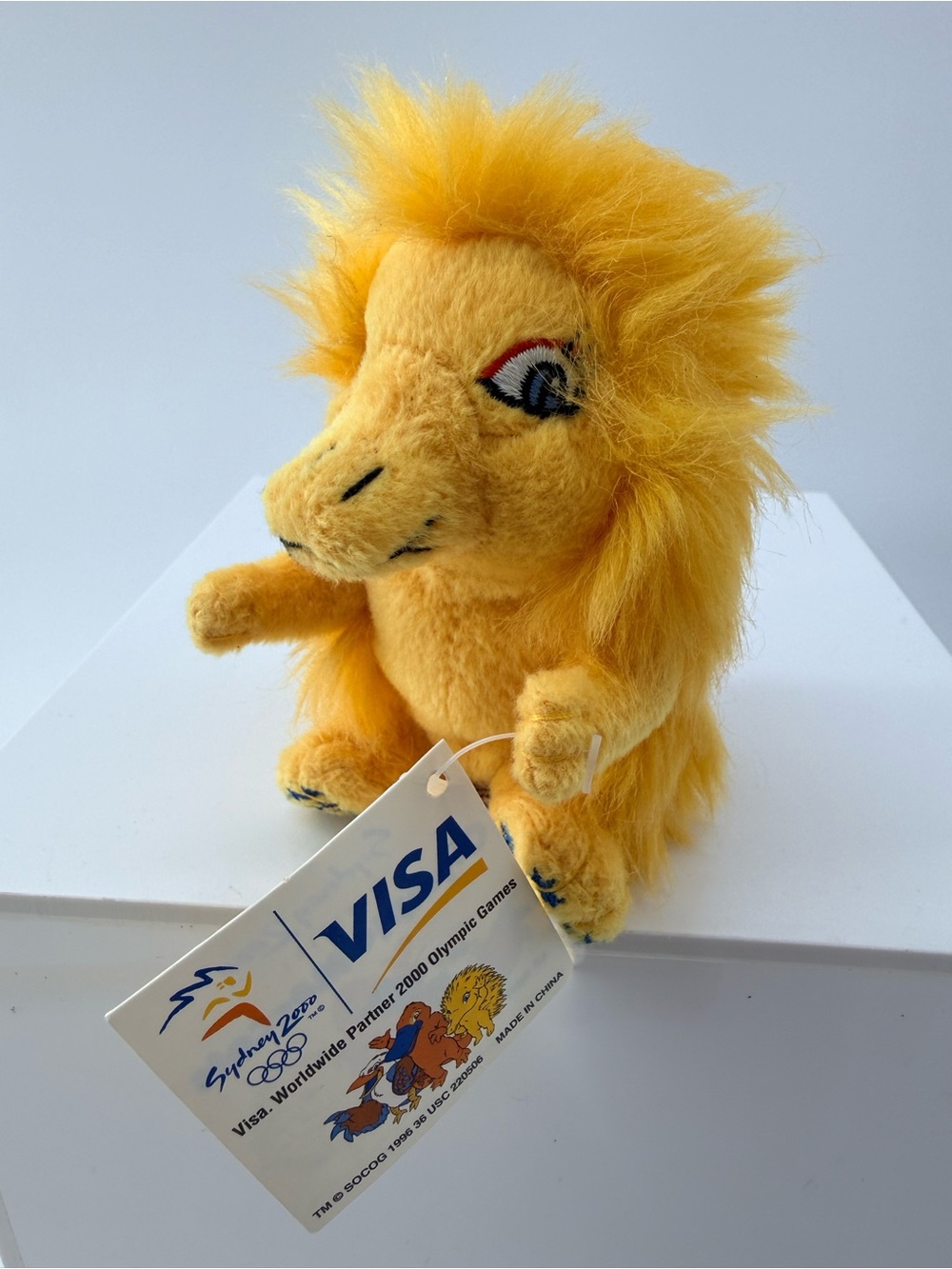 Mattel Yellow Plush Lion with Fluffy Mane